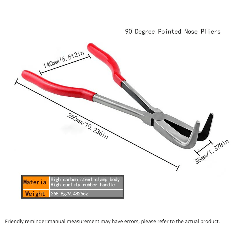 Extended Needle Nose Pliers, Crucible Pliers Clips, Melt Gold Bowl Pliers, Melting Bowl Clips, Multifunctional 45 Degree 90 Degree 180 Degree Straight Nose Long Nose Curved Nose Electrician Pliers, Elbow Tip Pliers, Extra Long Clamp Holder Pliers