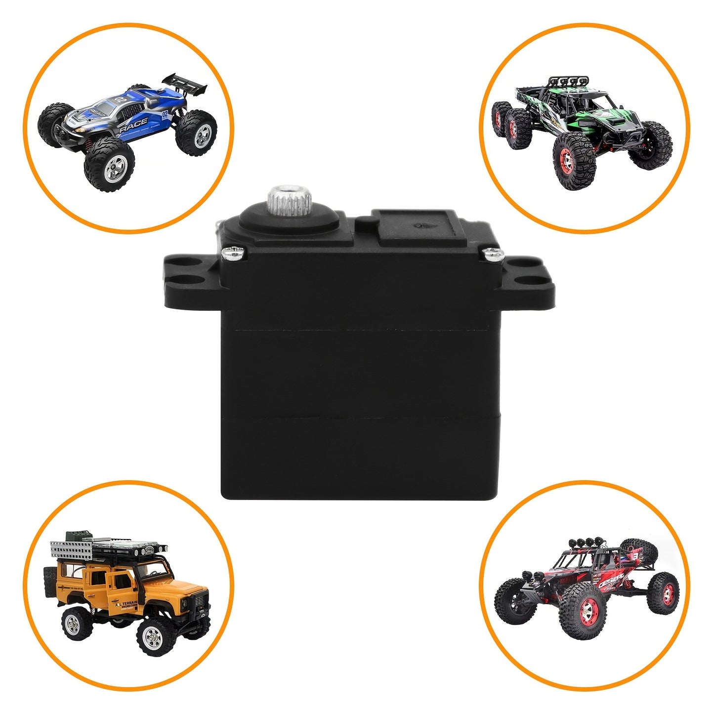 30*30*15mm Rc Car Servo, Waterproof Durable 2.2Kg Metal Gear Waterproof Servo Remote Control Accessory For 1/16 1/14 1/12 12428 Rc Car