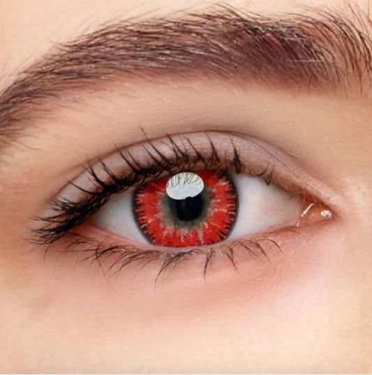 MYSTERY RED Mack Beauty Eyes Contact Colored Lens Prescription