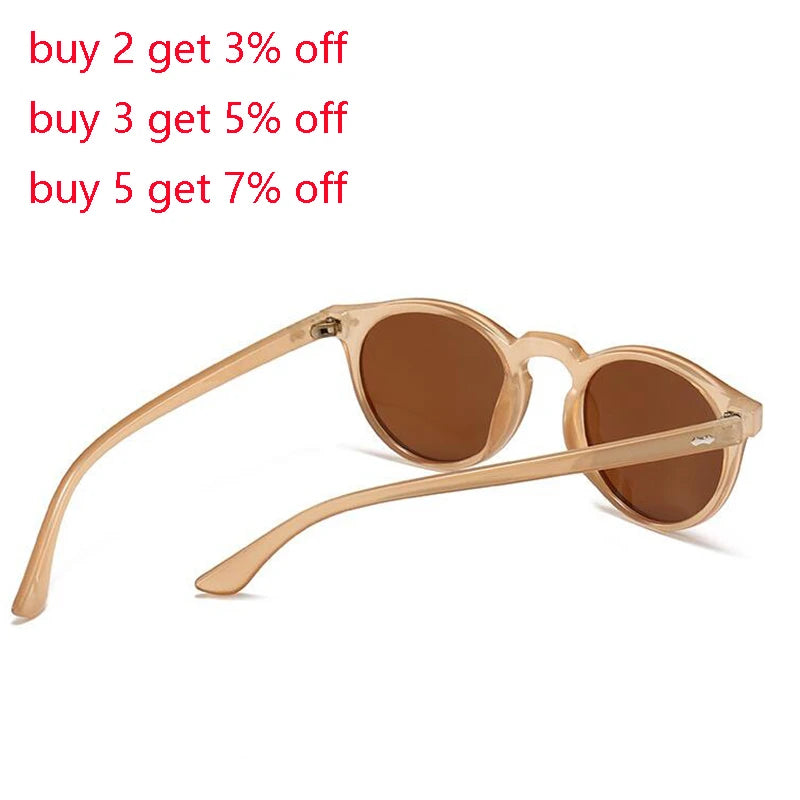 0 -0.5 -0.75 To -6 Tea Lens Oval Polarized Myopia Sunglasses Men Women Plastic Rivet Frame Minus Degree Prescription Sun Glasses