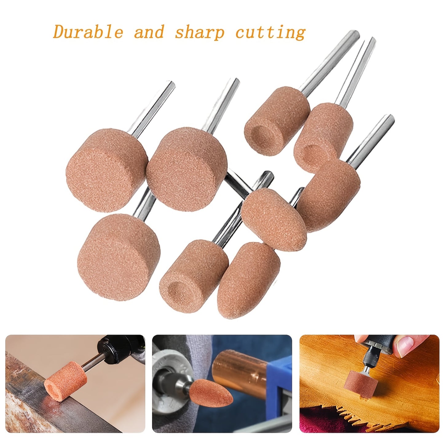 18pcs Grinding Stone Set For Rotary Tool, Sanding Drill Bit With 1/8"Shank Abrasive Mounted Grinding Wheel Head Accessories For Grinding Stones, Jade Polishing, Rust Removal Metal