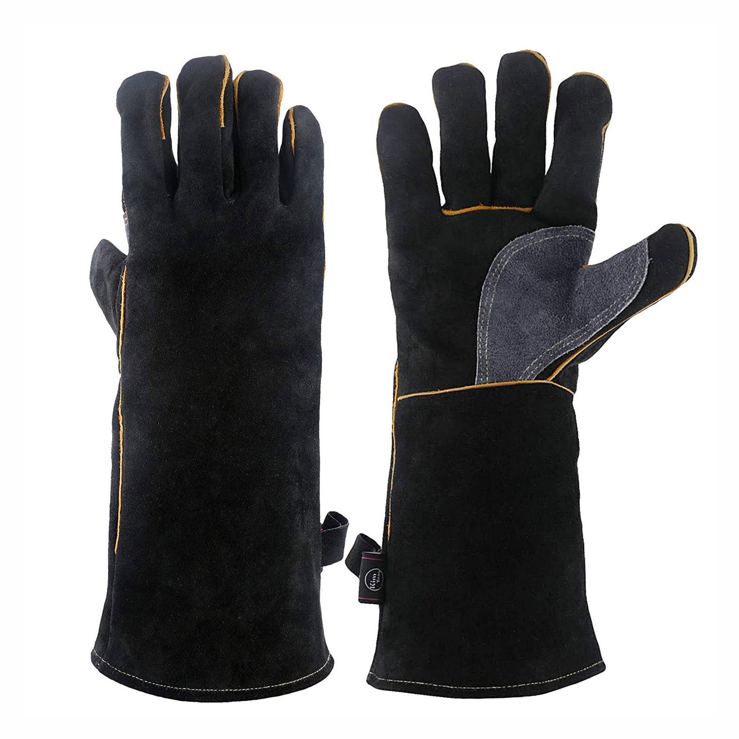 1 Pair 482°F Welding Gloves With Soft Lining, Mig/Stick Welder Heat/Fire Resistant, Mitts For Oven/Grill/Fireplace/Furnace/Stove/Pot Holder/Tig Welder