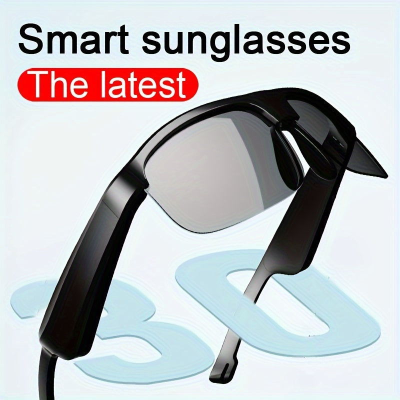 Smart glasses multifunctional sunglasses outdoor sports beach sun protection eye protection fashionable portable glasses black technology music playback wireless calls good looks suitable for men and women