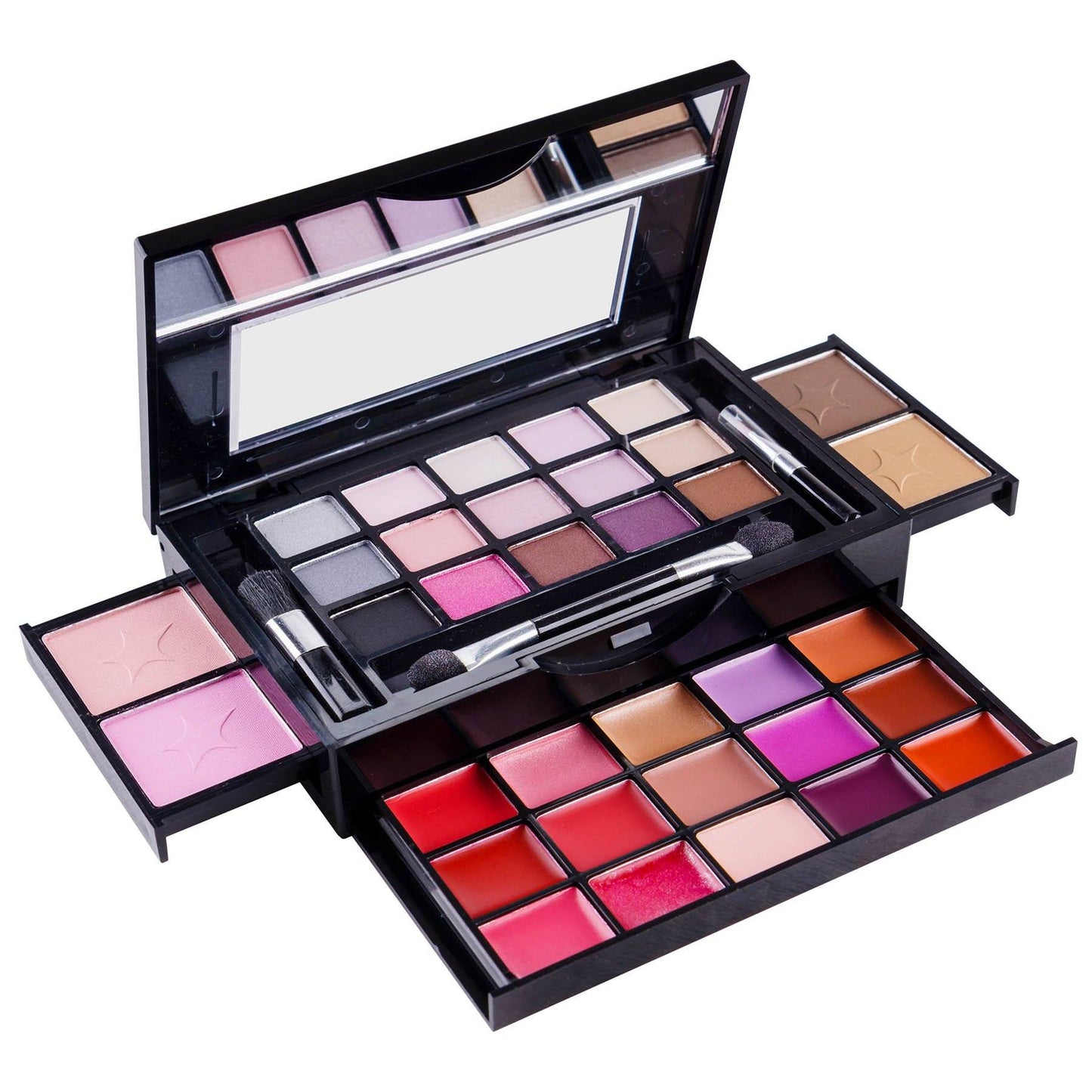 SHANY Fierce & Flawless All-in-One Makeup Set Compact with Mirror, 15 Eye Shadows, 2 Bronzers, 2 Blushes and 15 Lip/Eye Glosses - Applicators Included - SHOP  - MAKEUP SETS - ITEM# SH-4003