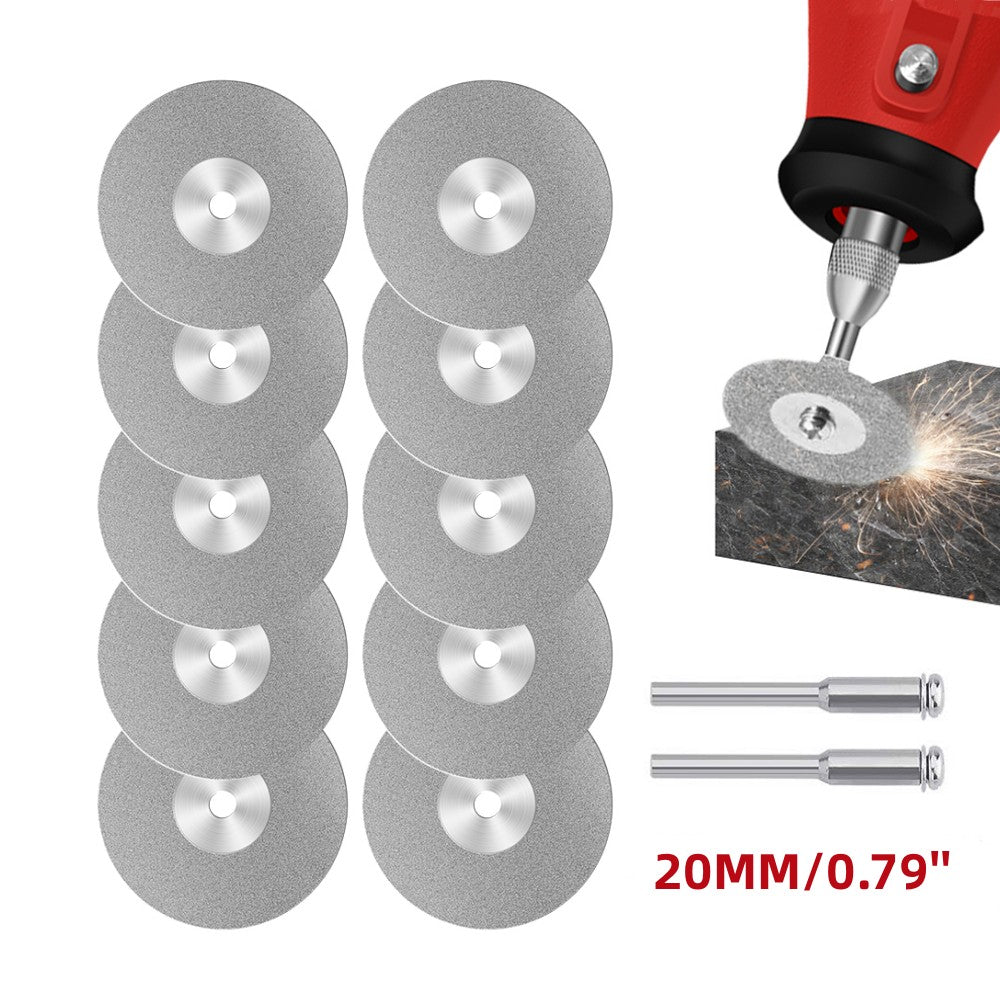 12pcs Mini Diamond Cutting Disc Set - Enhance Your Rotary Accessories With Circular Saw Blades, Abrasive Grinding Wheels & More!