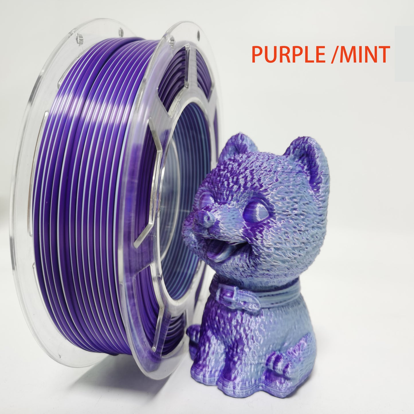 PLA Silk Dual Color 3D Printer Filament, 200g 1.75 Mm 3D Printing Material,  Dimensional Accuracy +/- 0.02 Mm, Fits Most 3d Printers