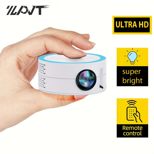 Zzpqvt Mini Projector, Small HD Portable Projector For Family, Built-in Speaker, Can Be Wired With Mobile Phone, Compatible With Connecting USB/Headphone, Suitable For IOS/Android Phone