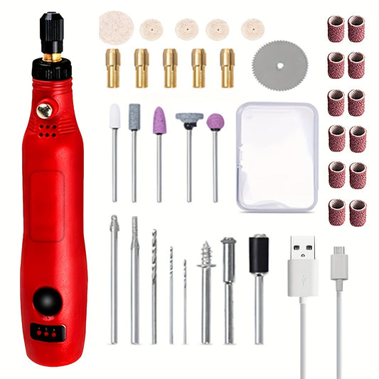 Rechargeable Cordless Rotary Tool - Adjustable Speed Mini Electric Grinder with 36Pcs Accessories for Sanding, Polishing, Drilling, and Carving