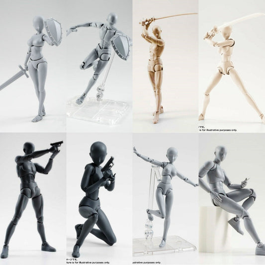 Home Porch Decor Drawing Figures For Artists Action Figure Model Human Mannequin Man Woman Kits Action Toy Christmas Gift