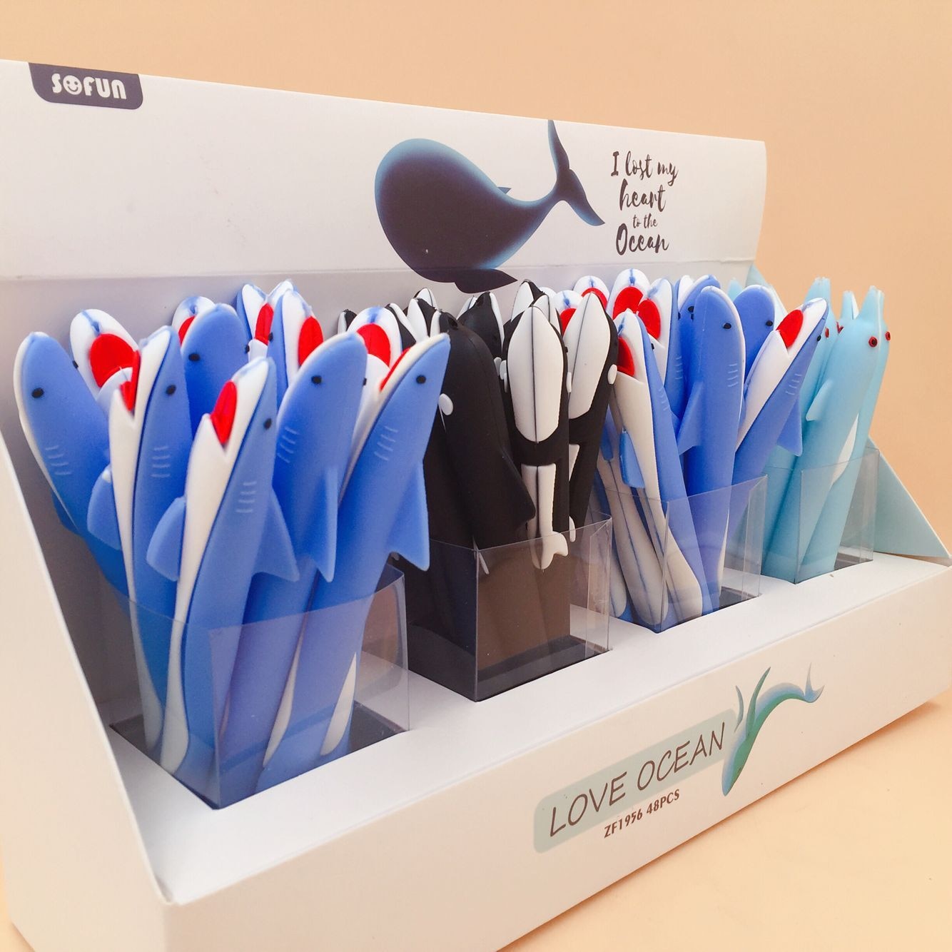 1 Pcs Lytwtw's Fish Shark Soft Silicone Cute Kawaii School Office Stationery Gel Pen Creative Gift Supply sweet pretty lovely