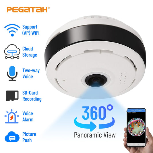 Wifi Panorama Camera 3MP/5MP 1080P Security Camera 360 Degree Panoramic Fisheye IP Camera Night Vision CCTV Surveillance Camera