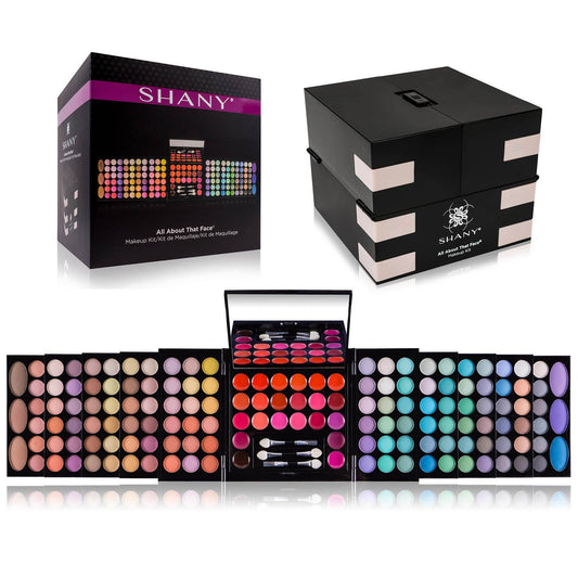 SHANY 'All About That Face' Makeup Kit - All in one Beginner Makeup Set - Eye Shadows, Lip Colors , Face Makeup , Cosmetics applicators & More. - SHOP  - MAKEUP SETS - ITEM# SH-189